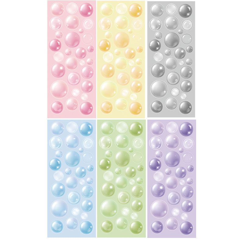 1 Sheet Cute Laser Bubble Decals Stationery Scrapbook Album Cellphone DIY Decorative Sticker