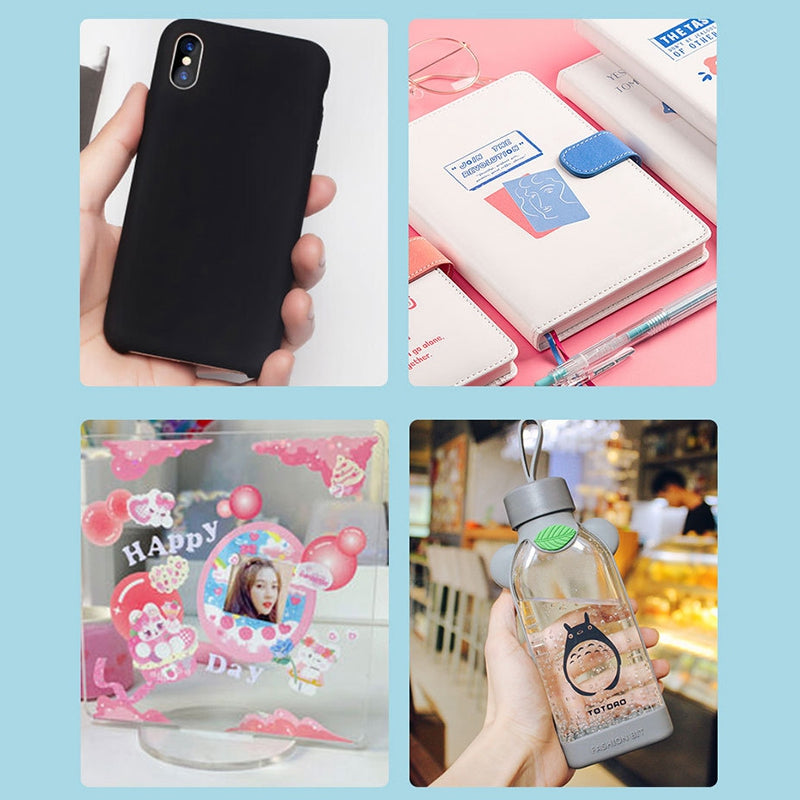 1 Sheet Cute Laser Love Heart DIY Decals Stationery Scrapbook Album Phone Case Decorative Sticker