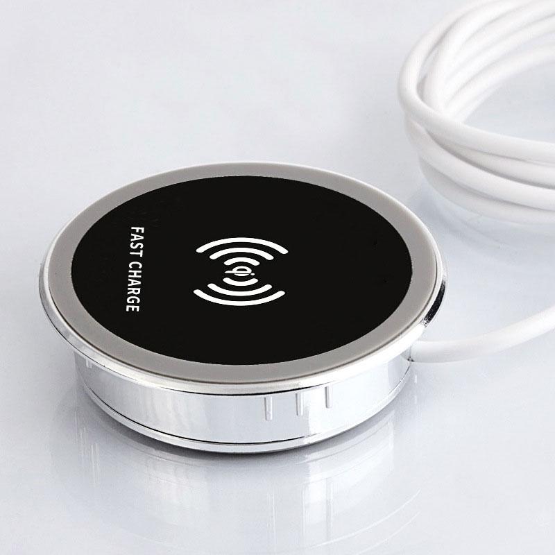 15W Embedded Desktop Wireless Charger Table Charging Pad