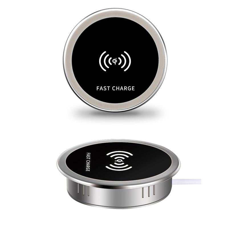 15W Embedded Desktop Wireless Charger Table Charging Pad