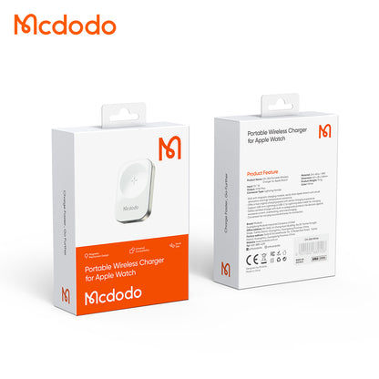 MCDODO CH-2060 for Apple Watch Series 7 / SE / 6 / 5 / 4 / 3 / 2 / 1 Portable Magnetic Wireless Charger, White