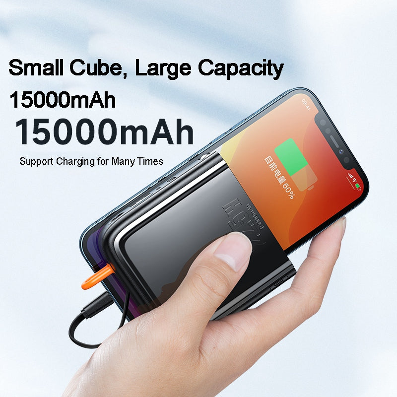 MCDODO CH-117 MDD 2-in-1 22.5W Power Bank 15000mAh Portable Charger External Battery Pack Wall Charger with Cable/US Plug