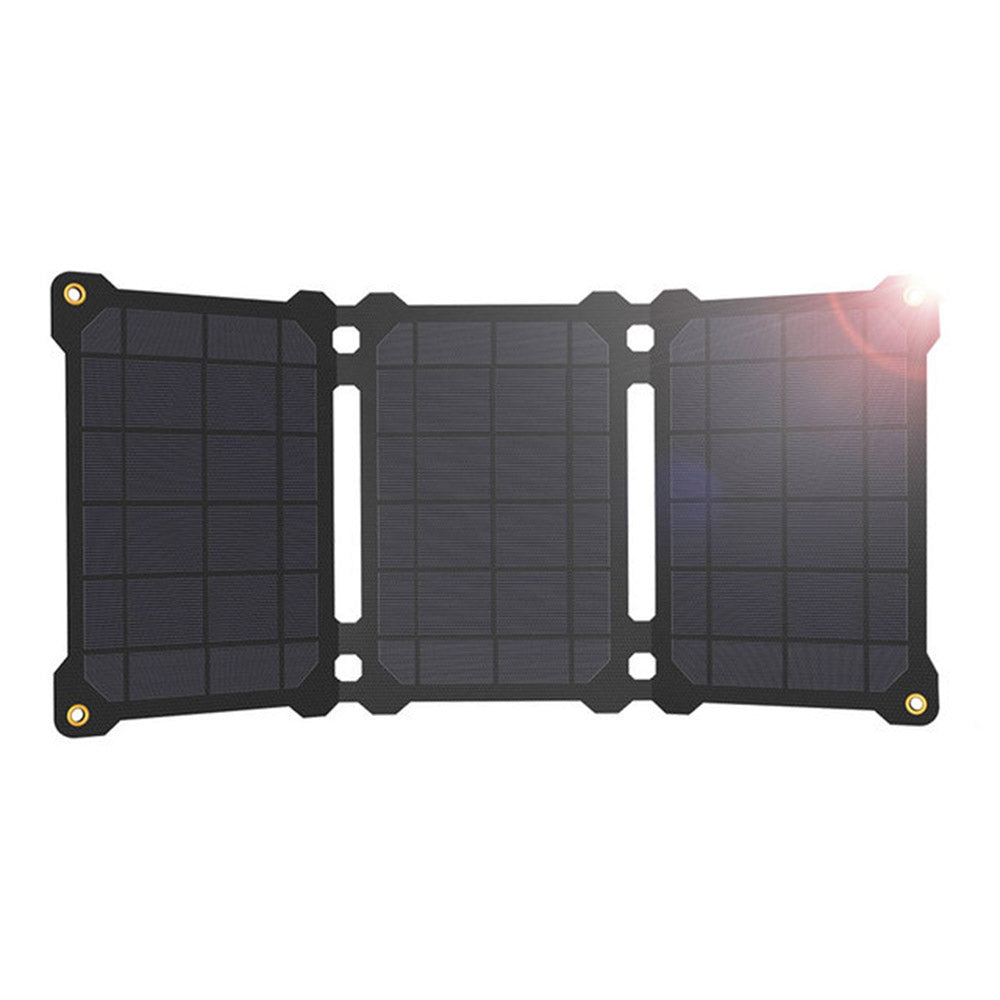 ALLPOWERS AP-ES-004-BLA-NEW 21W Foldable Solar Panel Portable Outdoor Power Generator Dual USB Charger