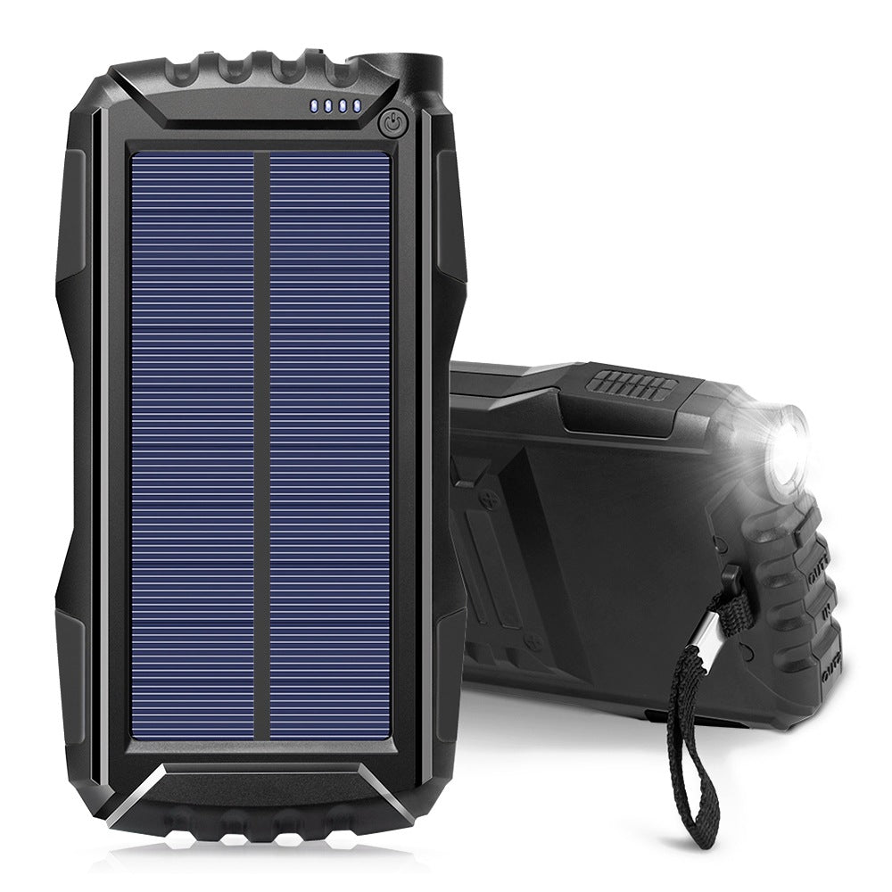 TS-819 Outdoor Solar Power Bank 20000mAh Camping Portable Charger External Battery Pack with LED Flashlight