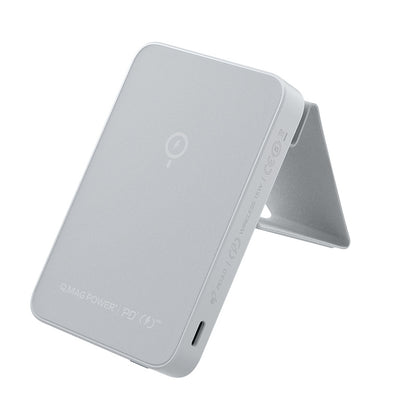 MOMAX Q.MAG Power9 5000mAh External Battery Pack Magnetic Wireless Power Bank USB-C Output Portable Charger with Stand