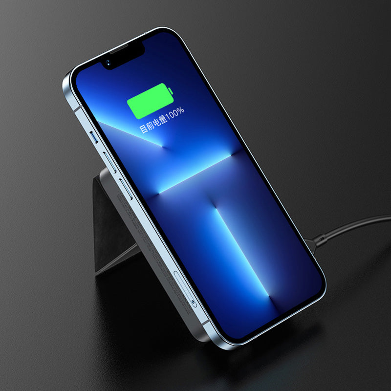 MOMAX Q.MAG Power11 10000mAh Transparent Magnetic Wireless Power Bank USB-C Output Portable Charger with Stand for iPhone 13 / 12 Series