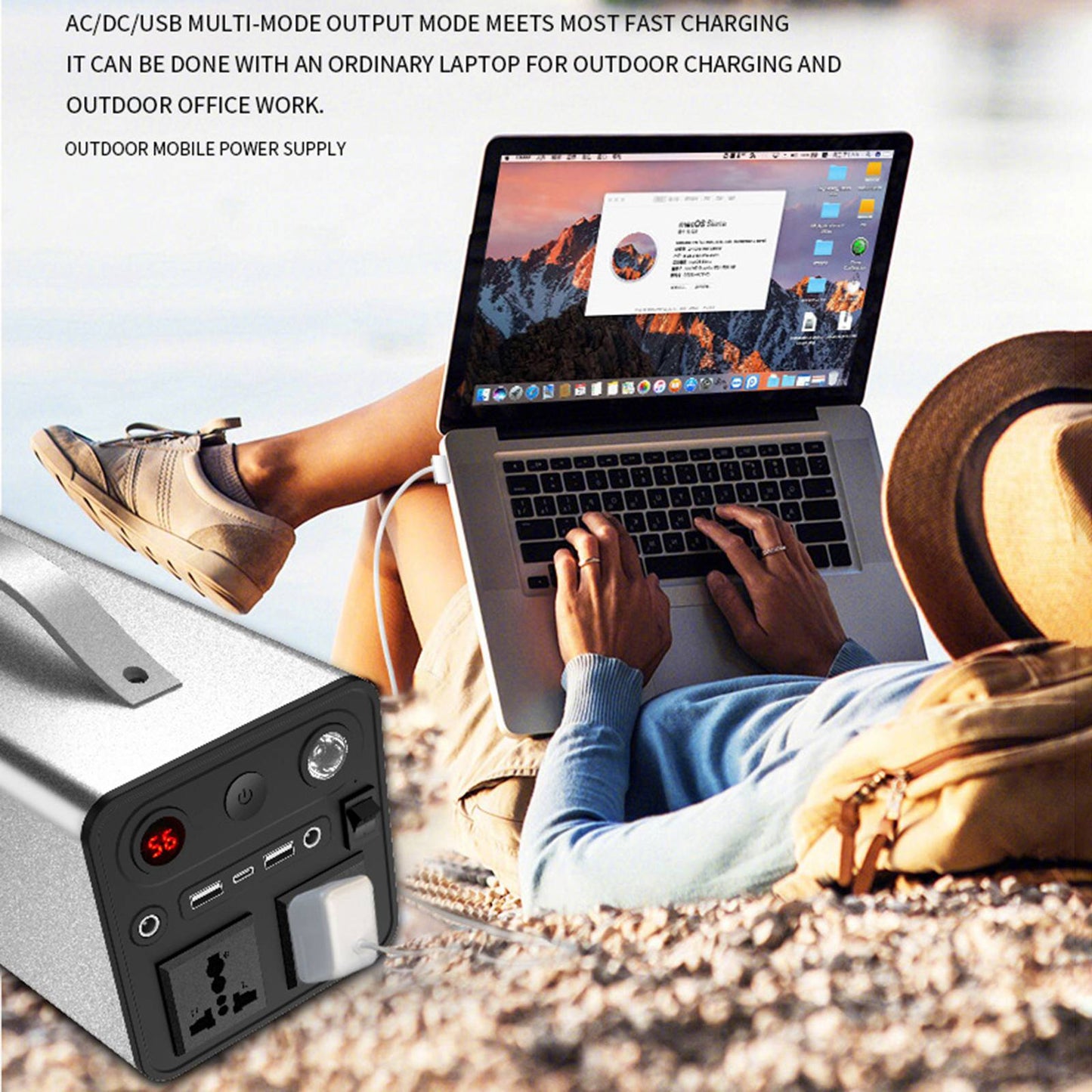 220V 90000mAh 300W Energy Storage Power Supply Outdoor Portable Power Bank External Phone Charger with AC / DC / USB Outputs (EU Plug)