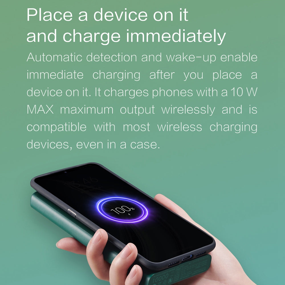 ZMI WPB01 10000mAh Wireless Charger Power Bank with USB-A / Type-C Output for iPhone / Huawei / Xiaomi