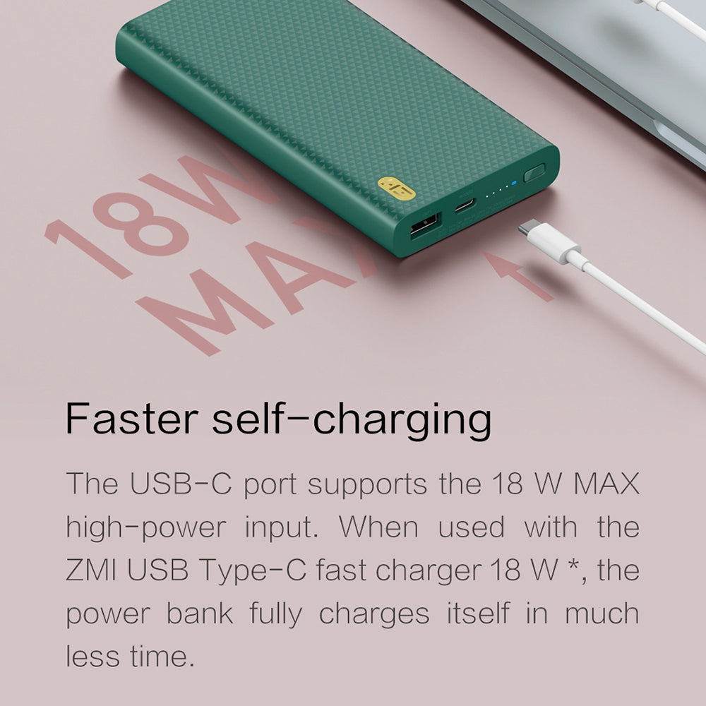 ZMI WPB01 10000mAh Wireless Charger Power Bank with USB-A / Type-C Output for iPhone / Huawei / Xiaomi