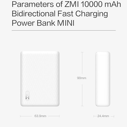 ZMI QB817 10000mAh 22.5W Fast Charging Power Bank Mini Battery Pack for Phone Tablet Camera