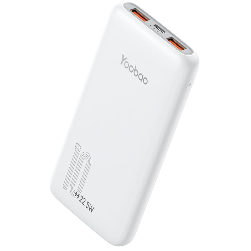 YOOBAO 1DQ SCP22.5W+PD20W Power Bank 10000mAh External Battery Pack Super Fast Portable Charger Support Two-Way Flash Charging