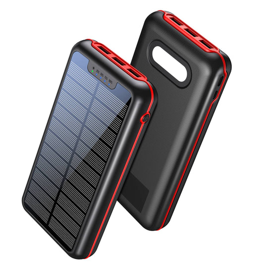 YD-887S 20000mAh Solar Power Bank 3xUSB Output LED Camping Light Phone Charger