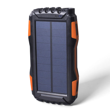 TS-819 Outdoor Waterproof 20000mAh Solar Power Bank Dual USB Phone Charger External Battery with LED Flashlight