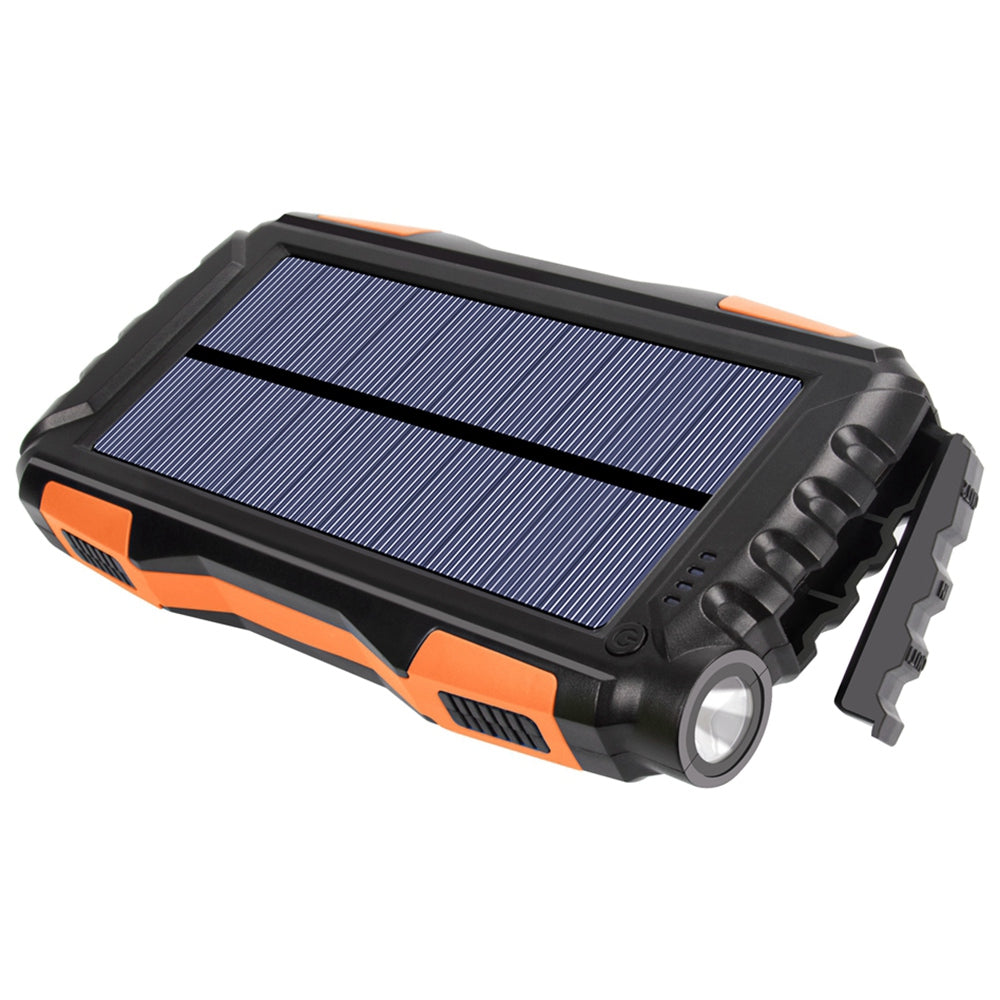 TS-819 Outdoor Waterproof 20000mAh Solar Power Bank Dual USB Phone Charger External Battery with LED Flashlight