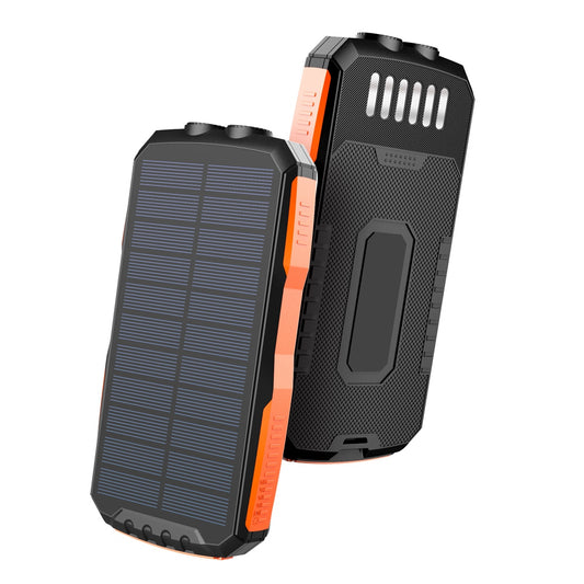 YD-819W Outdoor Solar Energy 16000mAh Dual USB Power Bank LED Flashlight Wireless Charger Phone External Battery