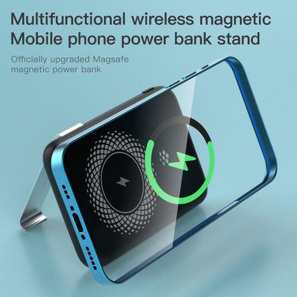 YF-T6 Multifunctional Wireless Magnetic Power Bank Stand 5000mAh Portable Phone Charger External Battery Pack Compatible with iPhone, Samsung, Huawei