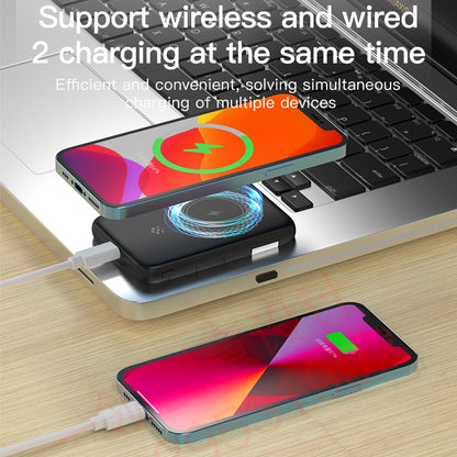 YF-T6 Multifunctional Wireless Magnetic Power Bank Stand 5000mAh Portable Phone Charger External Battery Pack Compatible with iPhone, Samsung, Huawei