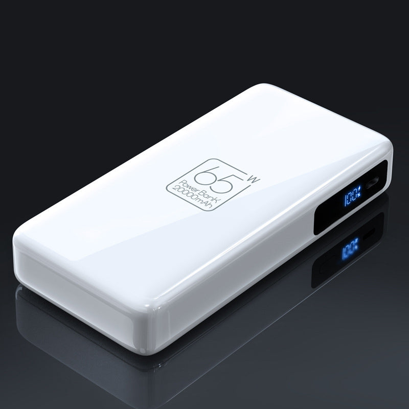 XUNDD XDCH-031 20000mAh 65W Portable Dual USB + 1 Type-C Ports Power Bank Phone Charger External Battery with Digital Display