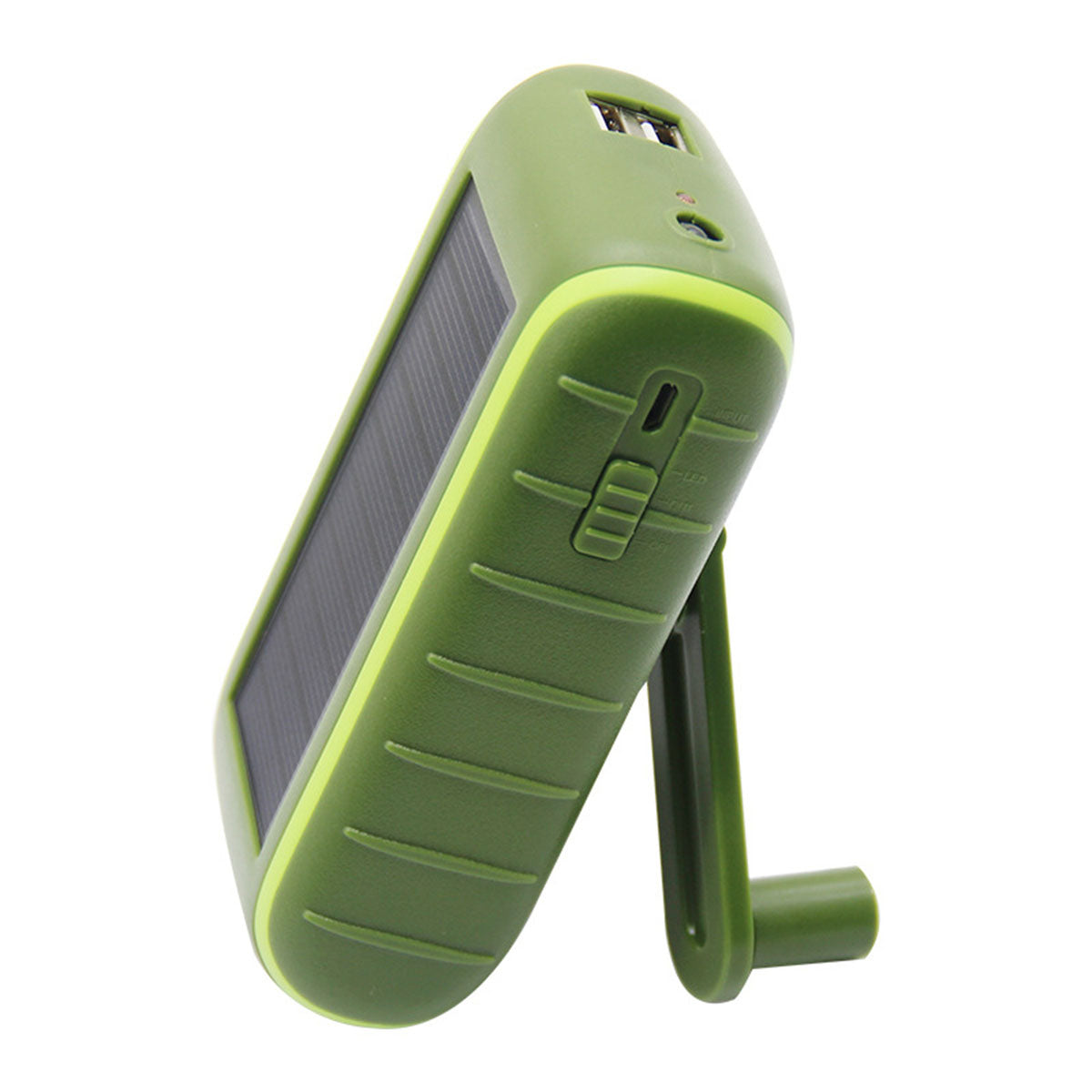 073 Outdoor Emergency Solar Hand Crank 8000mAh Dual USB Power Bank Phone Charger External Battery