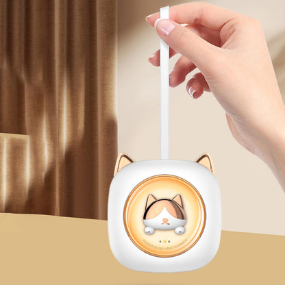 M319 Cute Cartoon Cat Hand Warmer Two Gears Temperature Adjustable 3600mAh Mini Power Bank