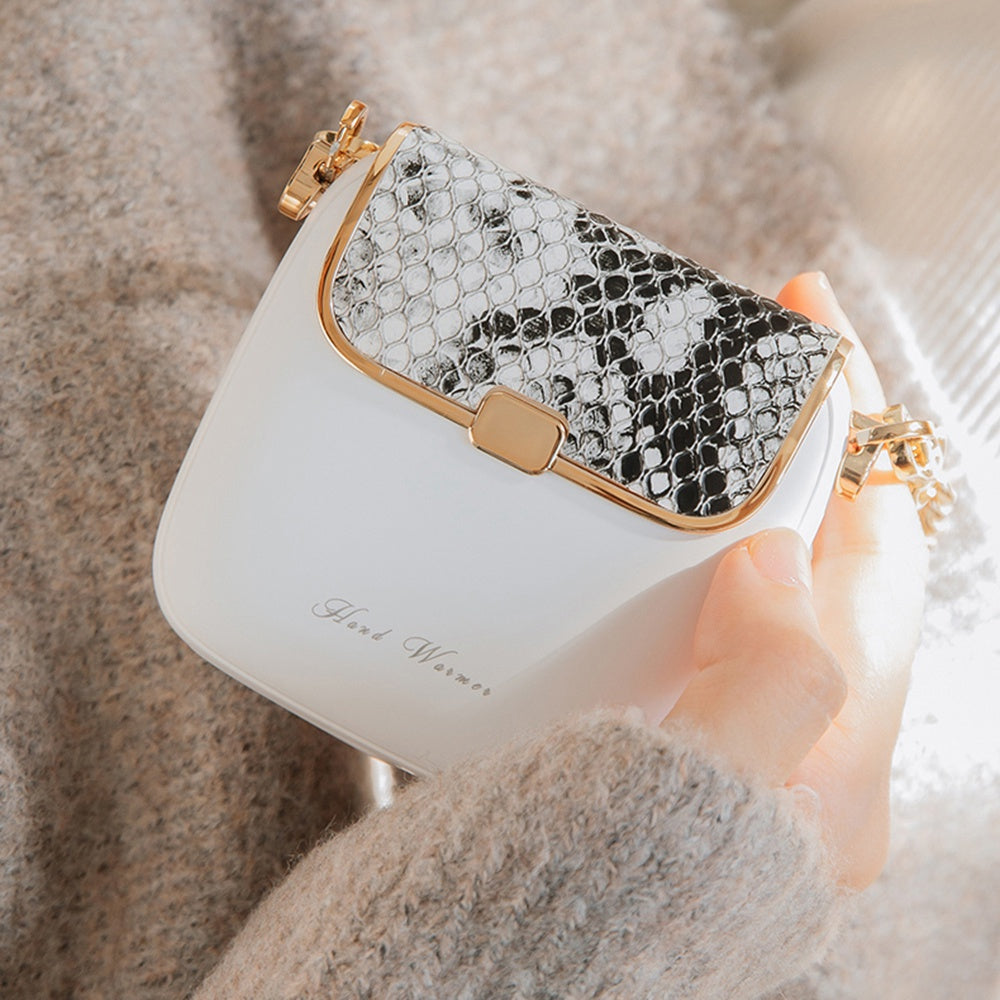 QW-N218 Mini Women Handbag Shaped Hand Warmer Digital Display 10000mAh Power Bank USB Rechargeable Electric Hands Heater