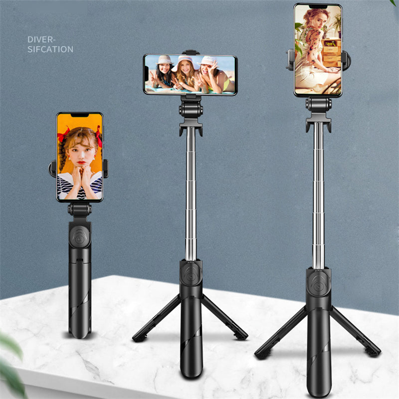 XT02 Wireless Bluetooth Integrated Folding Telescopic Tripod Mobile Phone Selfie Stick