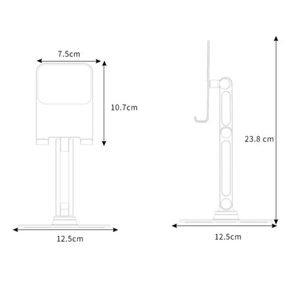 YOOBAO L08 Aluminum Alloy Desktop Bracket Universal 360 Degree Rotatable Mobile Phone Tablet Holder Stand