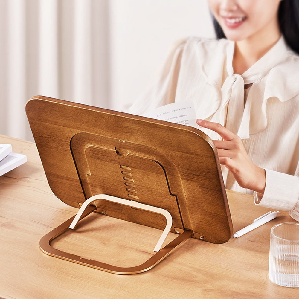 XIAOTIAN YD06 Wooden Book Stand Folding Desktop Book Holder Portable Multi-Angle Adjustable Reading Stand