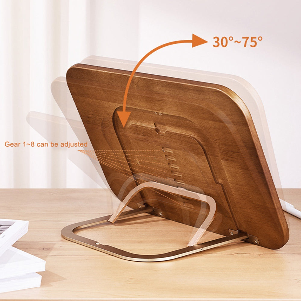 XIAOTIAN YD06 Wooden Book Stand Folding Desktop Book Holder Portable Multi-Angle Adjustable Reading Stand