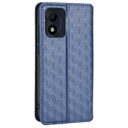 For Alcatel 1B (2022)/TCL 303 Drop-proof Phone Cover Rhombus Pattern Imprinted Flip Leather Wallet Case Stand with Magnetic Closure