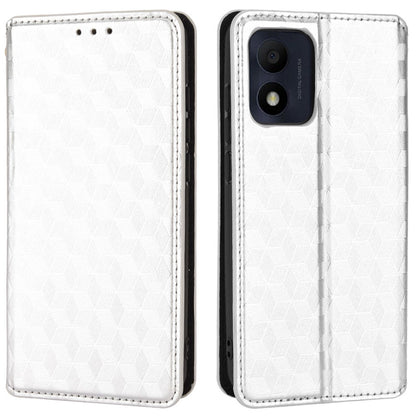 For Alcatel 1B (2022)/TCL 303 Drop-proof Phone Cover Rhombus Pattern Imprinted Flip Leather Wallet Case Stand with Magnetic Closure