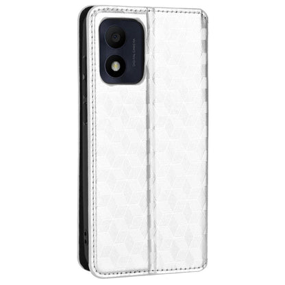 For Alcatel 1B (2022)/TCL 303 Drop-proof Phone Cover Rhombus Pattern Imprinted Flip Leather Wallet Case Stand with Magnetic Closure