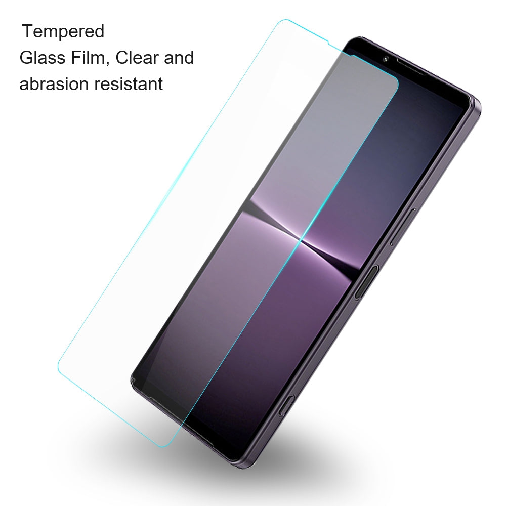 AMORUS For Sony Xperia 5 II HD High Aluminum-silicon Glass Screen Protector 2.5D Arc Edge 9H Anti-explosion Film