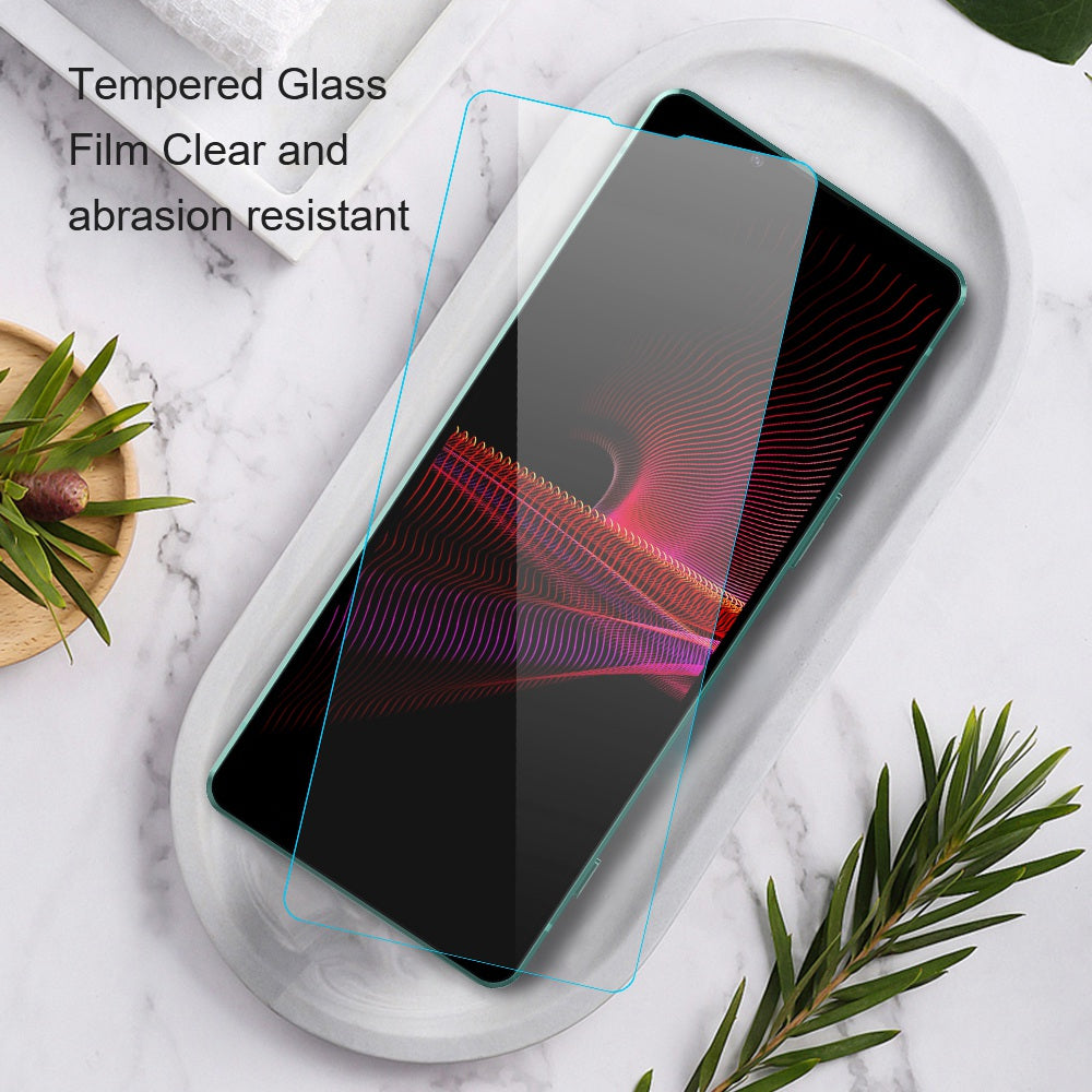 AMORUS For Sony Xperia 5 II HD High Aluminum-silicon Glass Screen Protector 2.5D Arc Edge 9H Anti-explosion Film