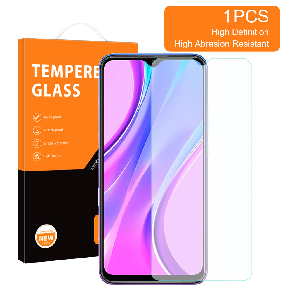 AMORUS For Xiaomi Redmi 9 Anti-scratch Fingerprint-proof 2.5D Arc 9H Hardness High Aluminum-silicon Glass Screen Protection Screen Film