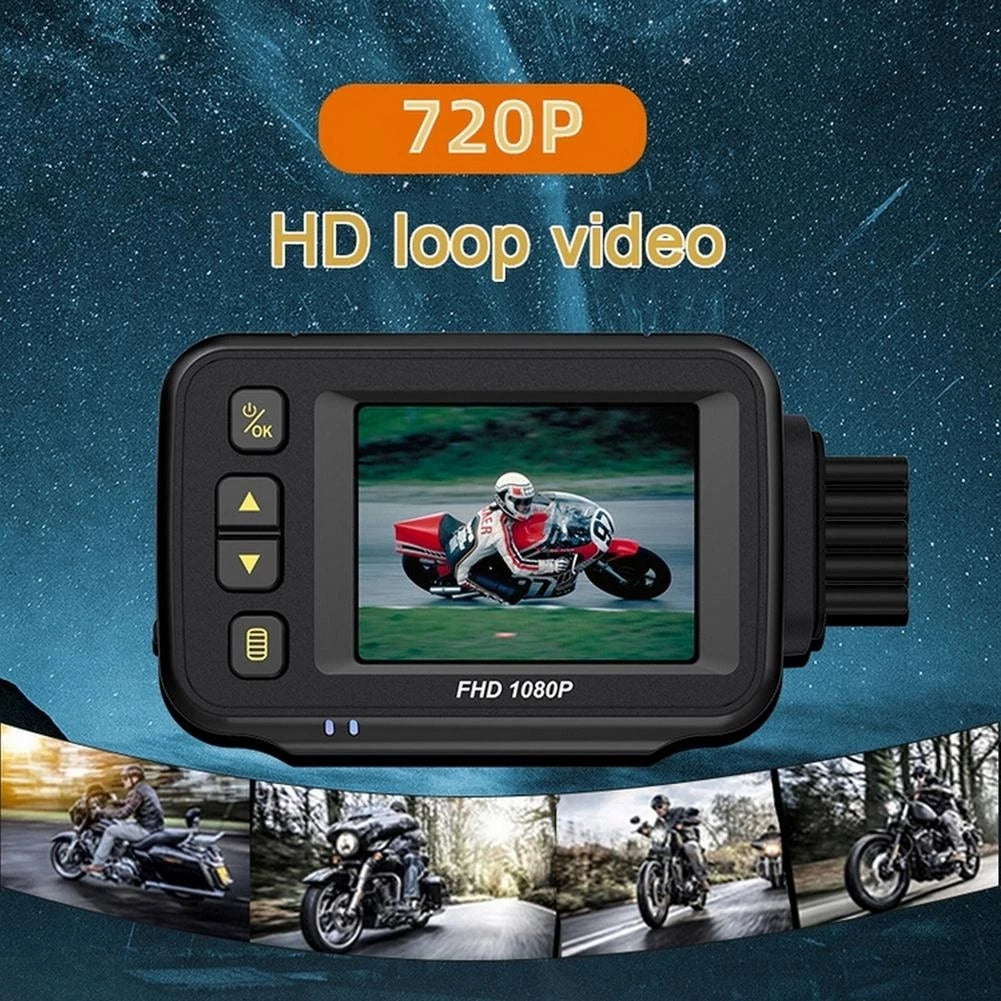 2.0 Inch Screen 720P Motorcycle DVR Automatic Shutdown Parking Monitoring Loop Recording Motorbike Camera (CE Certificated)