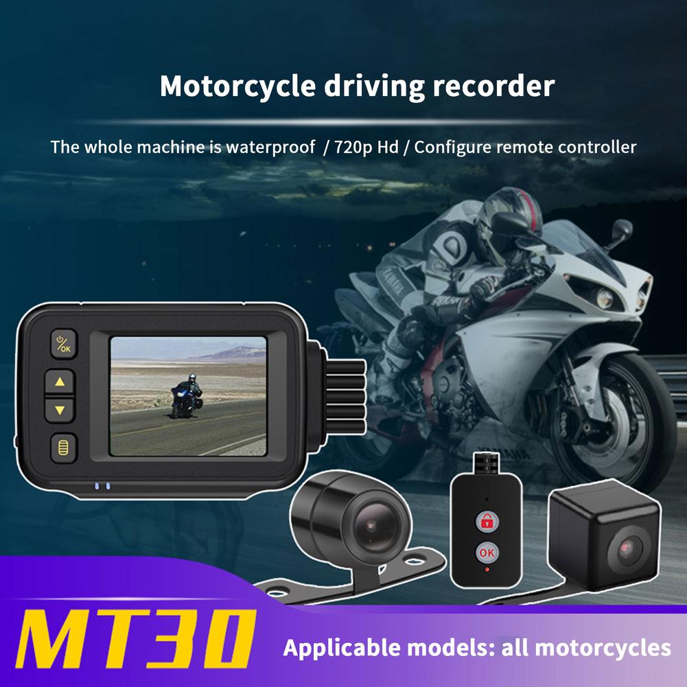 2.0 Inch Screen 720P Motorcycle DVR Automatic Shutdown Parking Monitoring Loop Recording Motorbike Camera (CE Certificated)