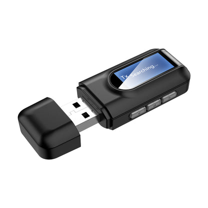 RT11 USB Audio Adapter 2-in-1 Bluetooth 5.0 Transmitter and Receiver with LCD Display