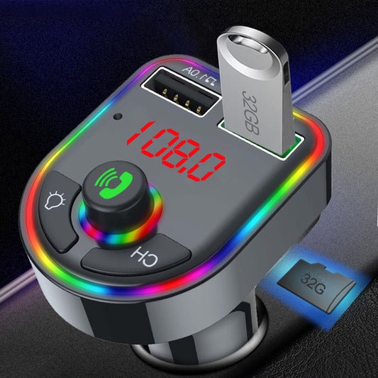 F6 Bluetooth 5.0 FM Transmitter Car Kit MP3 Player Wireless Handsfree Audio Receiver 3.1A Dual USB Fast Car Charger