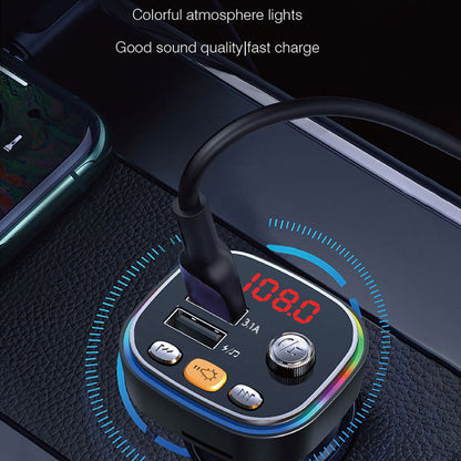 C20 Bluetooth Car MP3 FM Transmitter Hands-free Call U-Disk HiFi Music Player Dual USB Charger