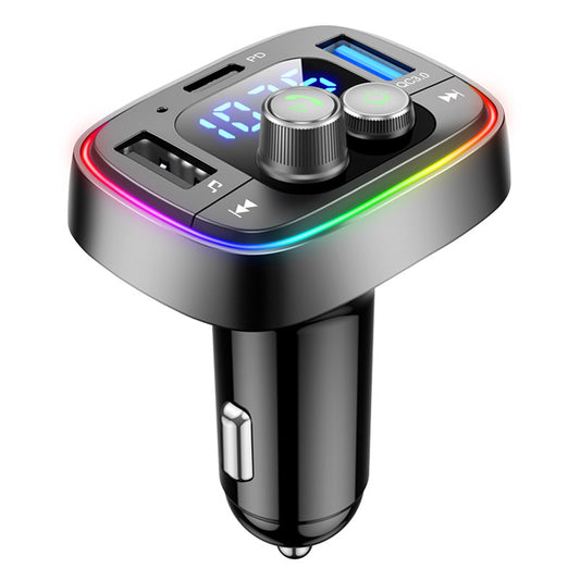 C89S Bluetooth Car MP3 FM Transmitter Voltage Detection TF U-Disk Music Player PD18W Type-C QC3.0 USB Phone Charger