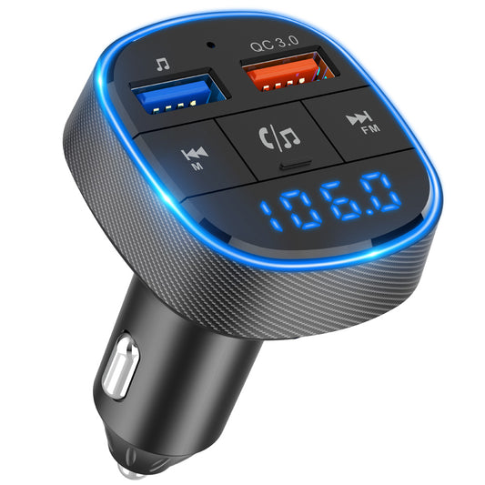 BC57 QC3.0 Fast Car Charger Bluetooth 5.0 FM Transmitter MP3 Player Adapter Car Kit Support Hands-free BT Calling/U-disk/TF Card