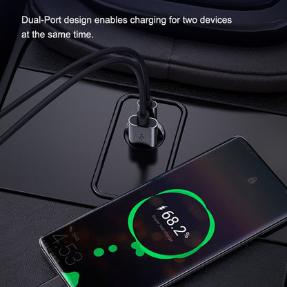 ROCK H15 Dual-Port Car Charger USB+Type C PD 30W Fast Charging Universal Phone Charger Station Cell Phone Automobile Charger