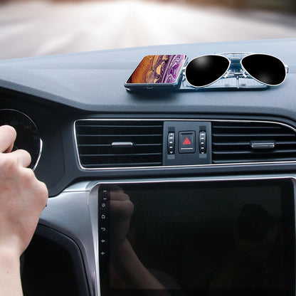 R-1337 Foldable Car Anti-slip Mat Sunglasses Electronics Phone Holder Stand Non-slip Sticky Washable Dashboard Pad