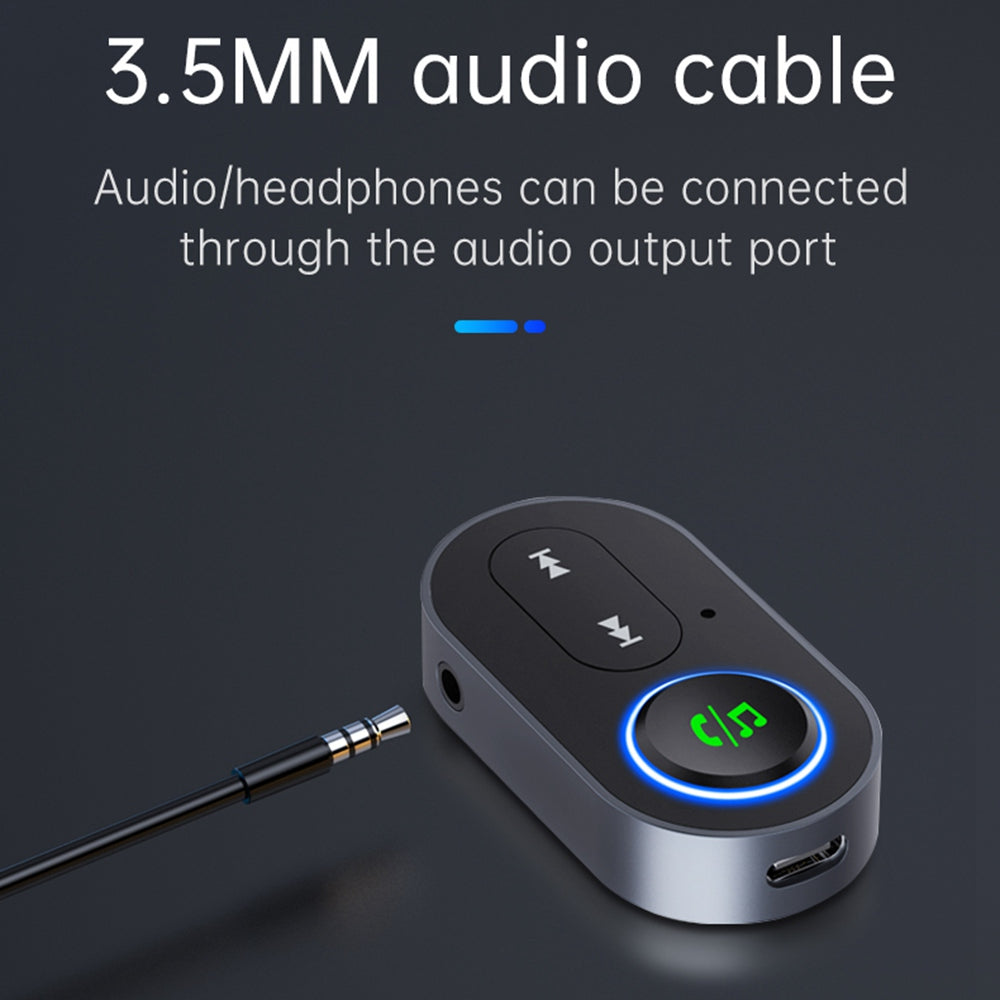 BR10 Car Bluetooth 5.0 Adapter 3.5mm Aux Audio Music Wireless Receiver Hands-free Call Adapter