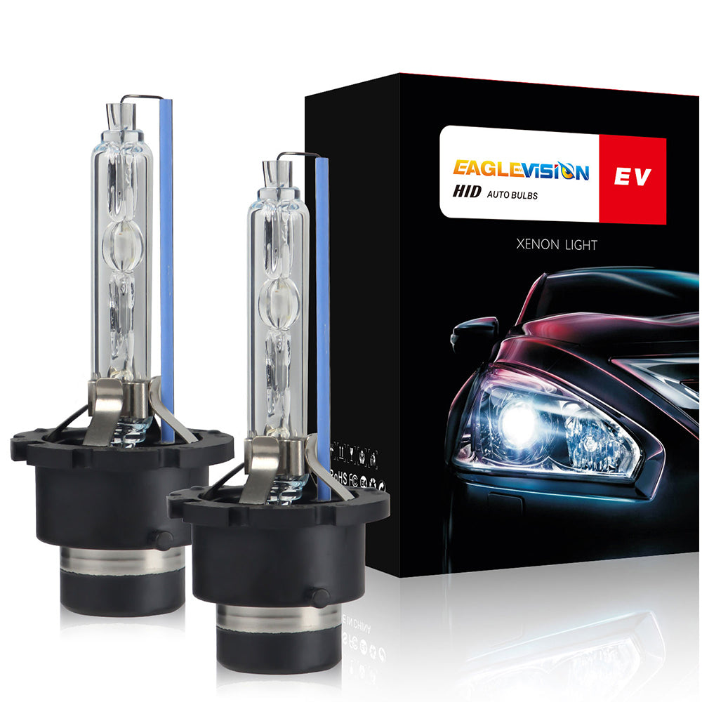 1 Pair EAGLEVISION D4S B0012 Auto 8000K Ice Blue Xenon Headlight HID Bulbs