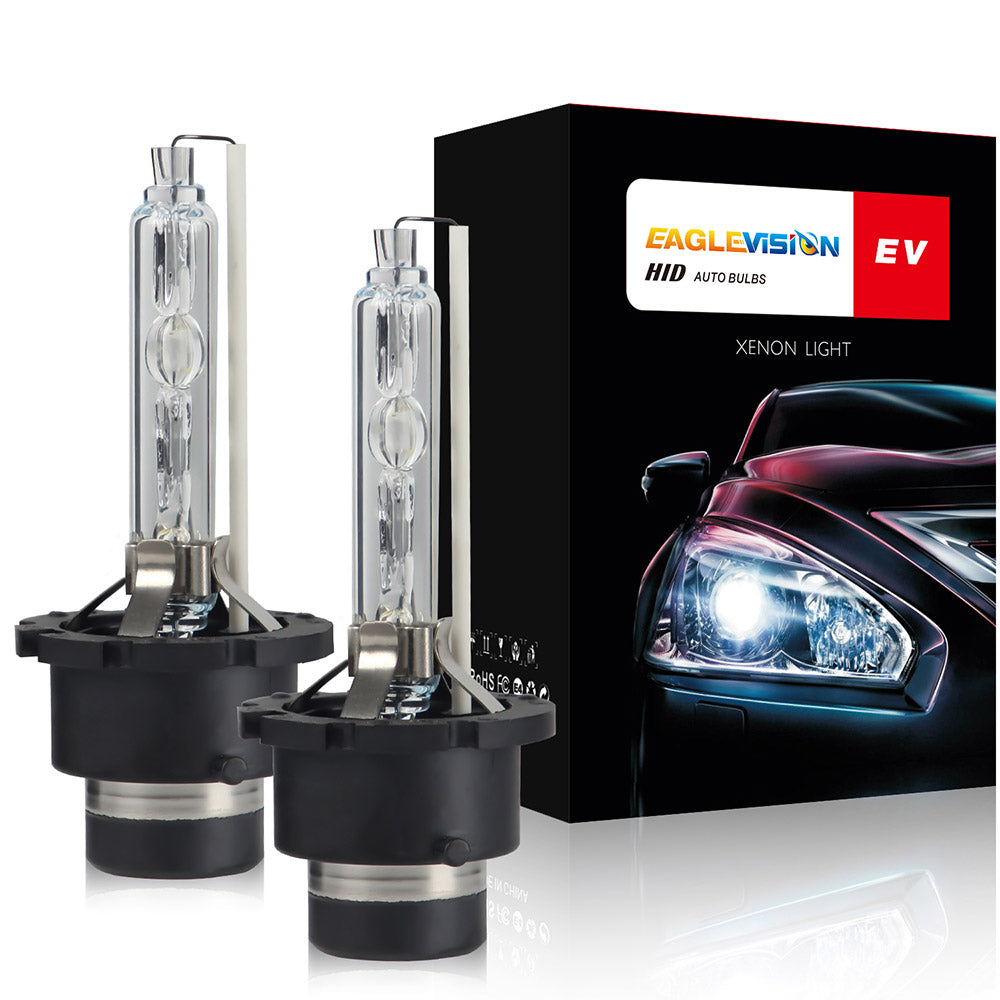 1 Pair EAGLEVISION D4S B0008 6000K Diamond White Xenon Headlight HID Bulbs