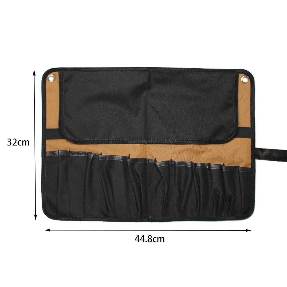 BA-G0012 Portable Tools Storage Roll Pouch Repair Tools Hanging Bag Multi Pockets Organizer