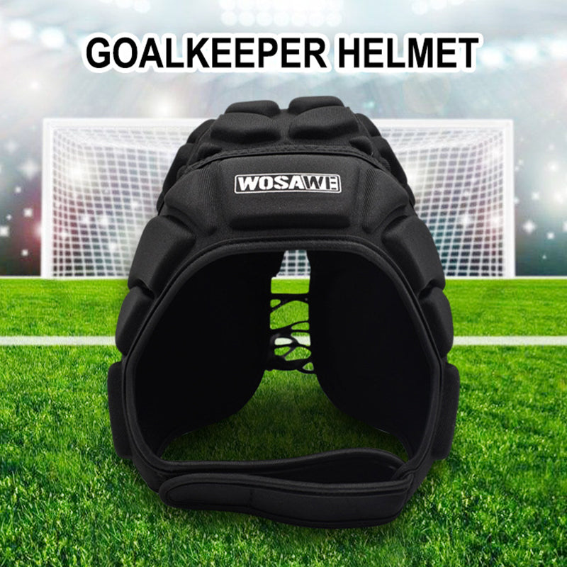 WOSAWE BL329 Football Soccer Baseball Goalkeeper Helmet Rugby Sports Adjustable Safety Head Cap Protector