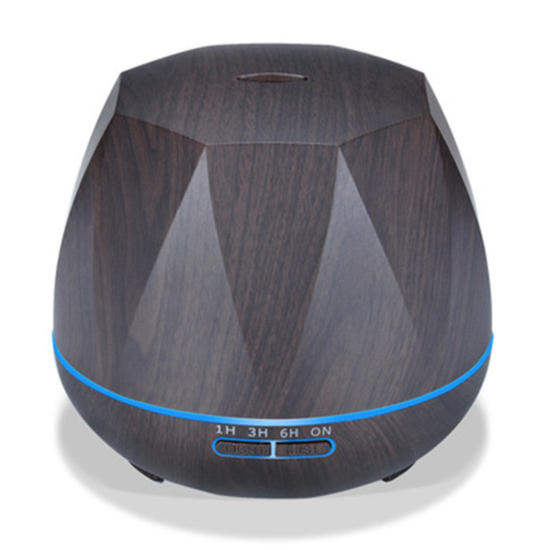 Wood Grain Aroma Diffuser Portable Fog Maker 550ml Silent Air Humidifier with LED Light Mist Sprayer Sleep Aid